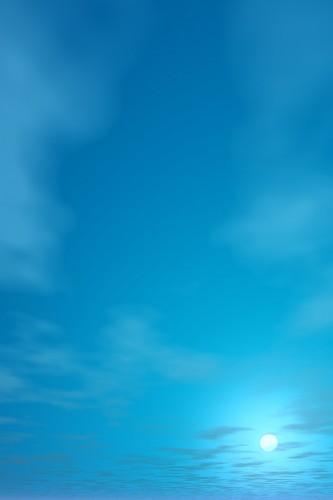 Blue Sky with Full Moon